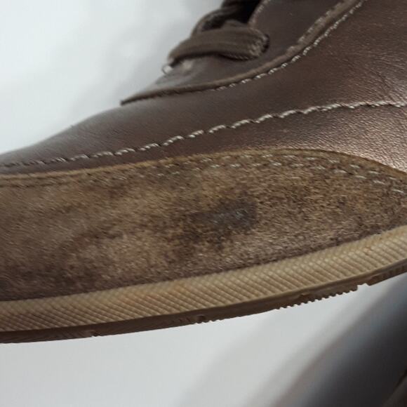 Vionic Womens Sz 6  Brown Suede Orthaheel Technololgy Grunge Low Top Sneakers - Picture 9 of 11